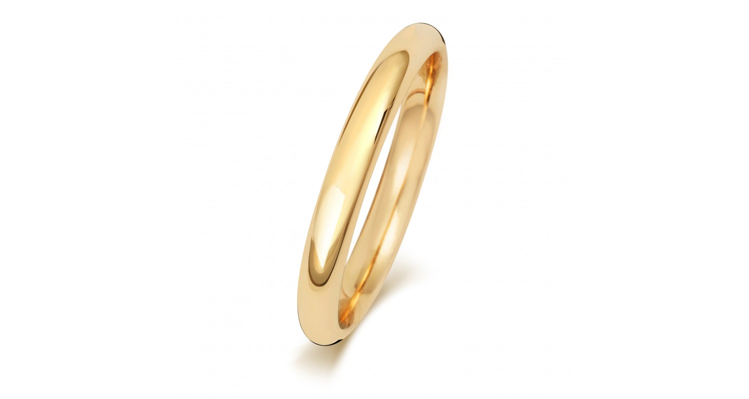 9ct Yellow Gold Court 2.5mm Heavyweight Band